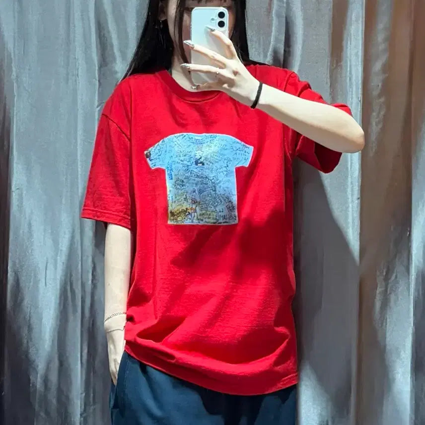 [BUNJANG] Supreme Painted T-Shirt Red (M) / M 슈프림 페인팅 티셔츠 프린팅 레드 반팔