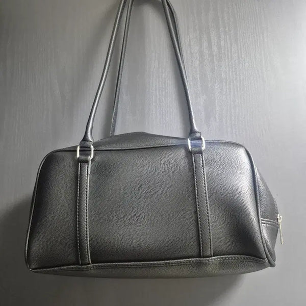 [BUNJANG] Black Leather Shoulder Bag / 바게트백 블랙 새상품