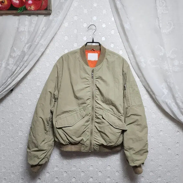 [BUNJANG] Zara Beige Shirring Lightweight Padded Jacket Women's Size 90 / 자라 베이지 셔링 얇은패딩 여성90