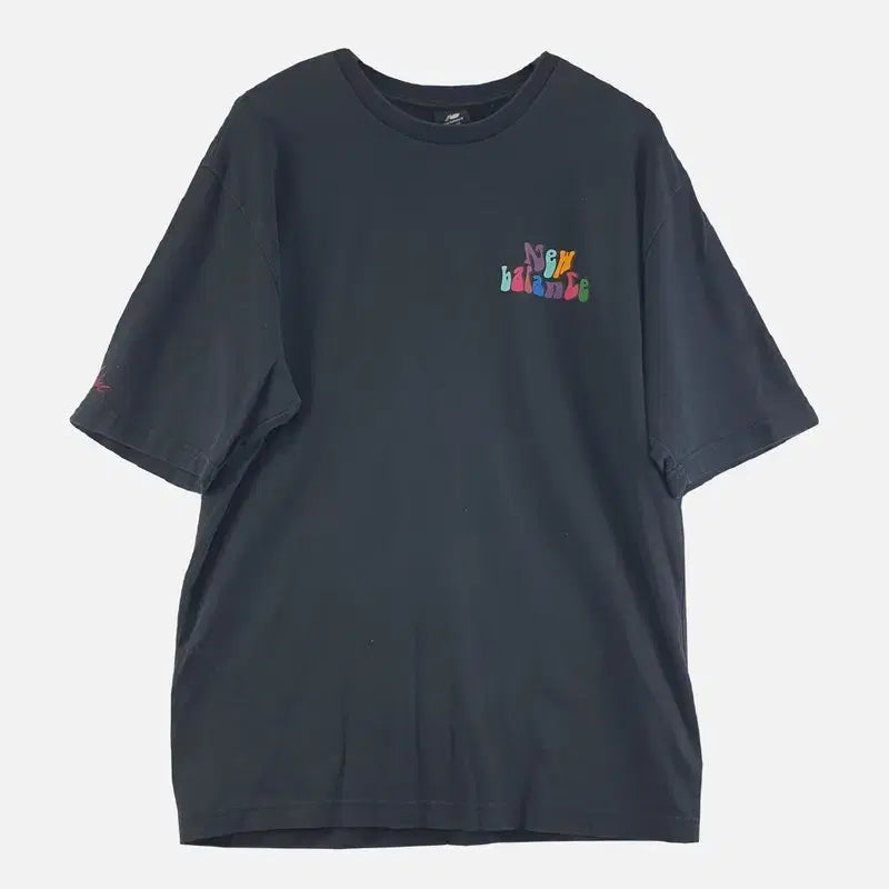 [BUNJANG] New Balance Black Men's Short Sleeve T-Shirt M N8470 / 뉴발란스 블랙 남자 반팔티 M N8470