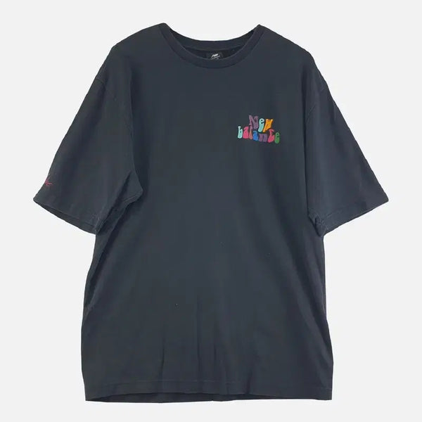 [BUNJANG] New Balance Black Men's Short Sleeve T-Shirt M N8470 / 뉴발란스 블랙 남자 반팔티 M N8470