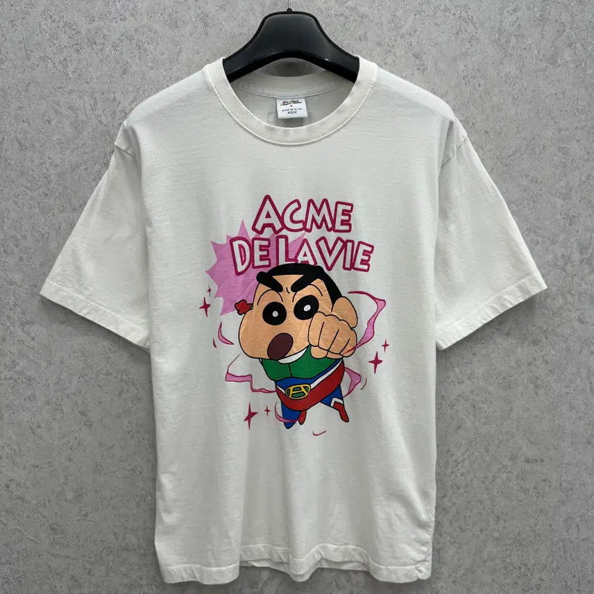 [BUNJANG] Acmedraw x Crayon Shin-chan Men's Loose Fit T-Shirt (Size 100/L) / 100 아크메드라비 x 짱구 남자 루즈핏 반팔 티셔츠