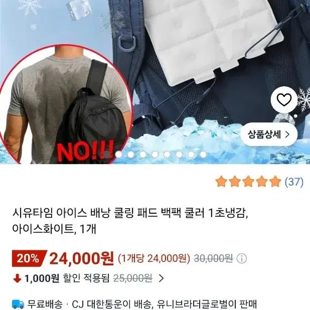 [BUNJANG] Syu Time Ice Backpack Cooling Pad / 시유타임 아이스 배낭 쿨링 패드 백팩 쿨러 아이스화이트