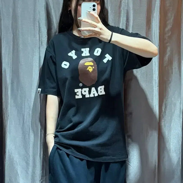 [BUNJANG] A Bathing Ape Tokyo College Logo T-Shirt / M BAPE 베이프 도쿄 컬리지 반팔