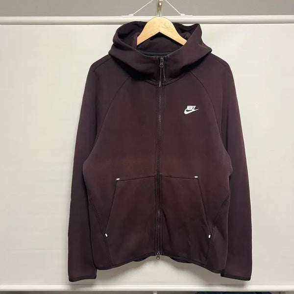 [BUNJANG] Nike Tech Fleece Burgundy Full Zip Hoodie / [정품/2XL] 나이키 테크팩 버건디 풀집 후드집업