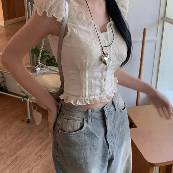 [BUNJANG] Modi Move Puff Sleeve Blouse / 모디무브 블라우스