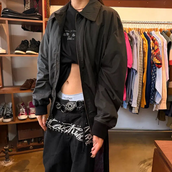 [BUNJANG] SLOW GUN Standard Collar MA-1 Bomber Jacket / SLOW GUN 슬로우건 스탠다드 칼라 MA1 봄버 라이트 패브릭 자켓