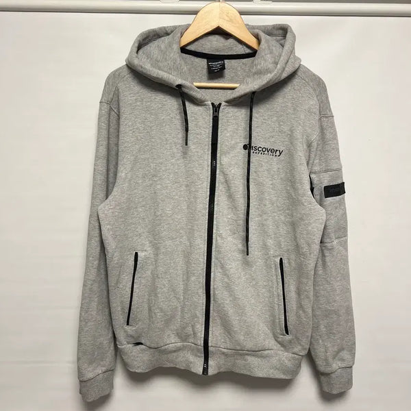 [BUNJANG] Discovery Expedition Gray Hooded Zip-Up Jacket Size 95 / [정품/95] 디스커버리 그레이 후드집업