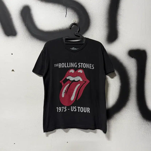 [BUNJANG] The Rolling Stones 1975 US Tour Black T-Shirt / 롤링스톤즈 1975 US 투어 반팔 티셔츠 블랙