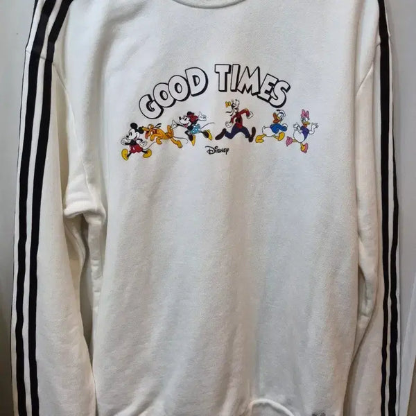 [BUNJANG] Adidas Disney Collaboration Crewneck Sweatshirt White / 아디다스 디즈니 콜라보 백화점판 맨투맨 화이트