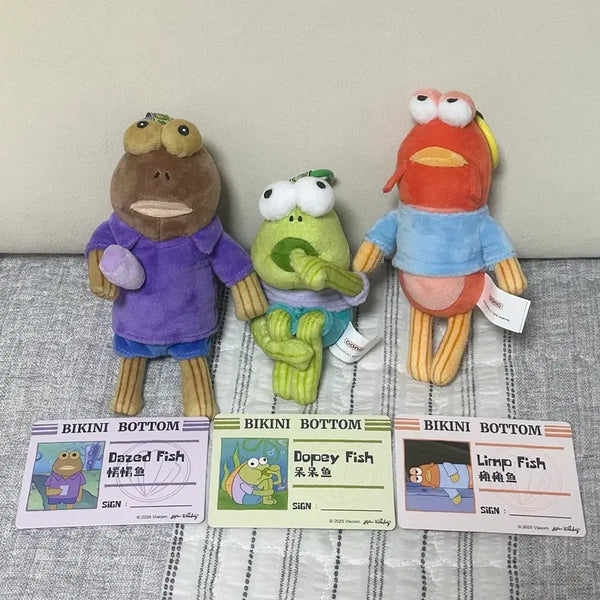 [BUNJANG] Pop Mart SpongeBob Bikini Bottom Wacky Wobbly Fish Plush / 새상품)팝마트 스폰지밥 비키니 시티 멍한 물고기 어리버리한 물고기 힘빠진 물고기