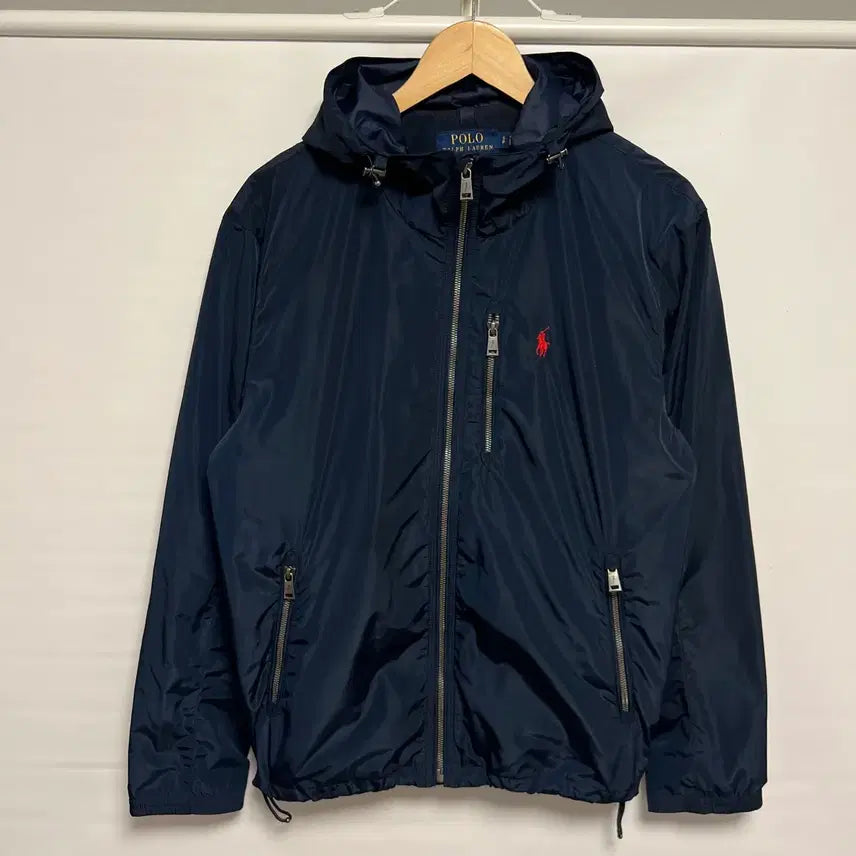 [BUNJANG] Polo Ralph Lauren Navy Hooded Windbreaker Jacket Size S / [정품/S] 폴로 랄프로렌 후드 네이비 바람막이 자켓
