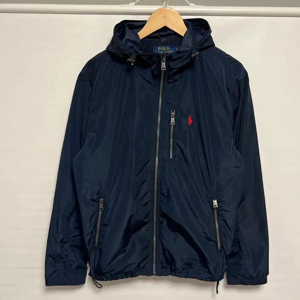 [BUNJANG] Polo Ralph Lauren Navy Hooded Windbreaker Jacket Size S / [정품/S] 폴로 랄프로렌 후드 네이비 바람막이 자켓