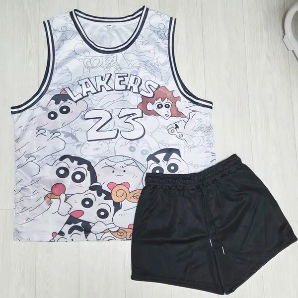 [BUNJANG] Crayon Shin-chan Sleeveless T-Shirt and Shorts Set / 짱구민소매티셔츠 반바지 세트