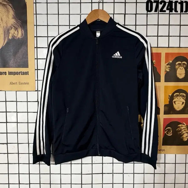 [BUNJANG] Adidas 3-Stripes Track Top Jacket Black / 아디다스 삼선 트랙탑 자켓 블랙 90