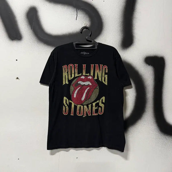 [BUNJANG] Rolling Stones Big Print T-Shirt Black / 롤링스톤스 빅 프린팅 반팔 티셔츠 블랙