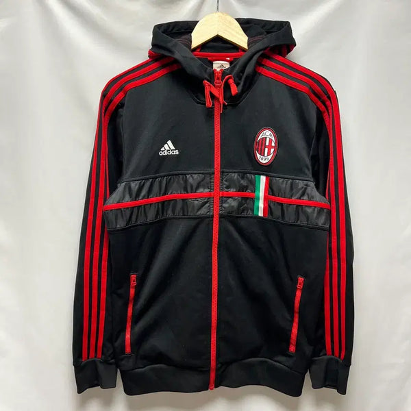[BUNJANG] Adidas AC Milan Three-Stripes Hoodie Track Top Jersey Size 105 / [정품/105] 아디다스 AC밀란 빨검 삼선 후드집업 트랙탑 져지