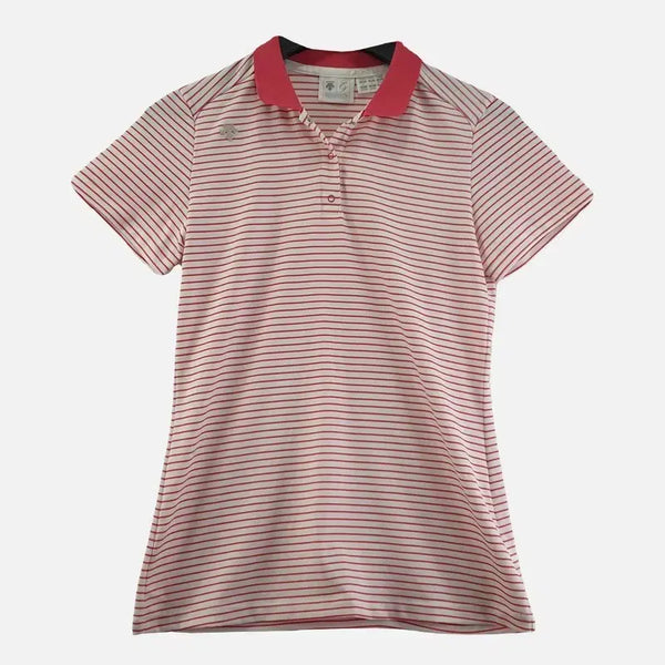 [BUNJANG] Descente Light Pink Women's Polo T-Shirt / 데상트 라이트 핑크 여자 카라티 85 N8335