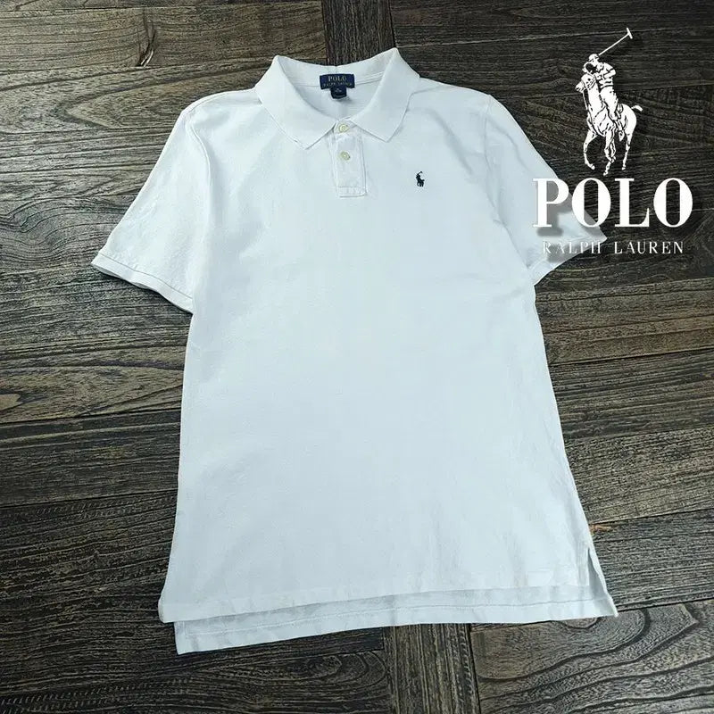 [BUNJANG] Polo Ralph Lauren Pony Logo Embroidered Polo Shirt White M / 폴로 랄프로렌 포니 로고 자수 카라티 화이트 M21830