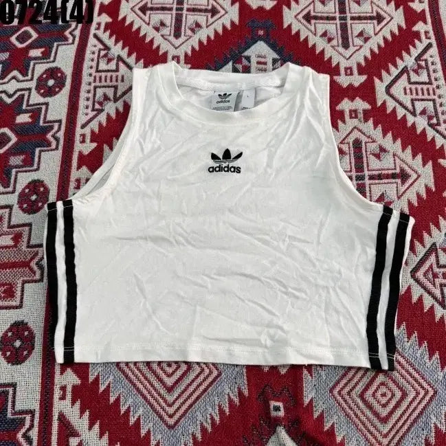 [BUNJANG] Adidas Cropped Sleeveless Top White L / 아디다스 크롭탑 민소매 흰색 L 0724