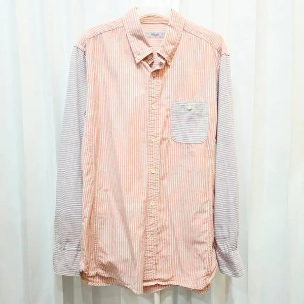 [BUNJANG] Urban Generation Stripe Cotton Contrast Shirt C613 / 100 시리즈 어반 제네레이션 스트라이프 코튼 배색 셔츠 C613