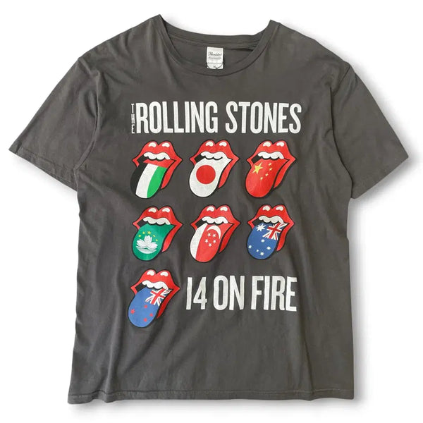[BUNJANG] The Rolling Stones 2014 ON FIRE Tour Official Commemorative T-Shirt XL / 롤링스톤즈 2014 투어 공식 기념품 14 ON FIRE 반팔 XL