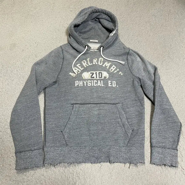 [BUNJANG] Abercrombie & Fitch Grey Hoodie / 아베크롬비 후드티 그레이 기모 xl