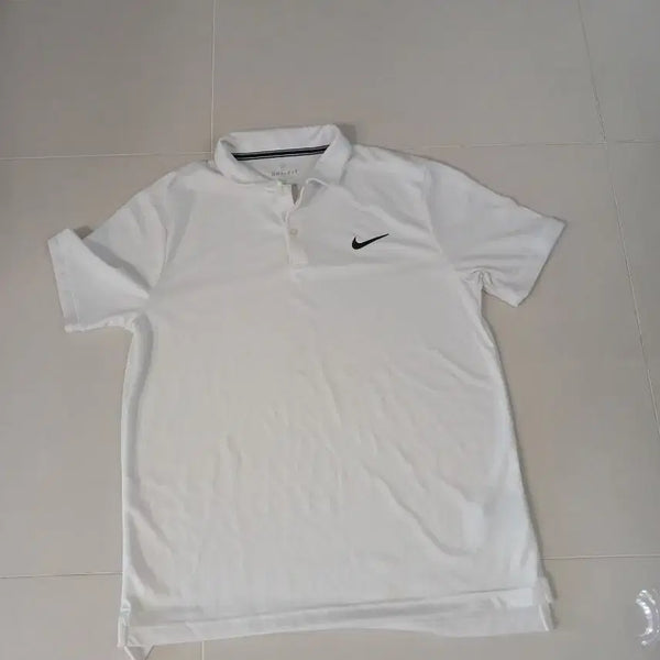 [BUNJANG] Nike Dri-FIT White Men's Short Sleeve Polo Shirt / 나이키 드라이핏 반팔 카라티 흰색 남성