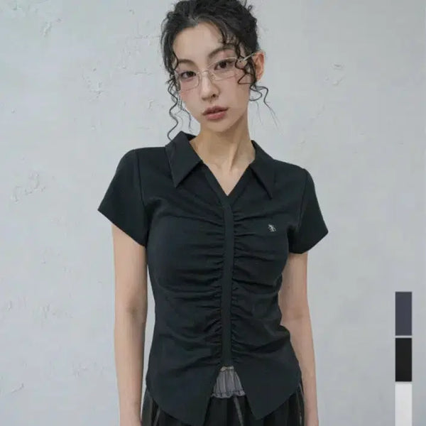 [BUNJANG] Urban Dress V Shirring Collar Tee (Worn by Choi Yena, STAYC Sumin, tripleS Kaede) / 어반드레스 V Shirring Collar Tee(최예나, 스테이씨 수민, 트리플에스 카에데 착용)