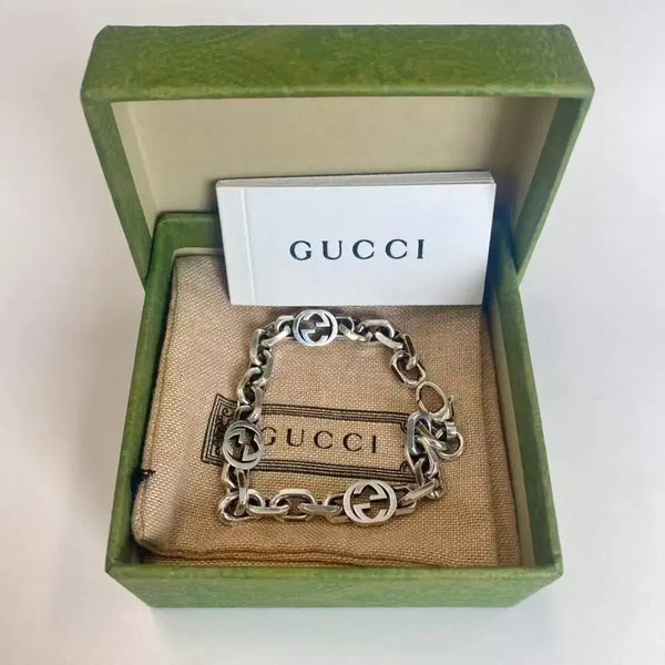 [BUNJANG] Gucci Interlocking G Chain Bracelet Size 18 / 구찌 인터로킹 G 체인 팔찌 18