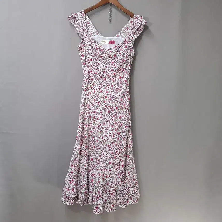 [BUNJANG] Floral Square Neck Dress / 플로럴 스퀘어넥 원피스