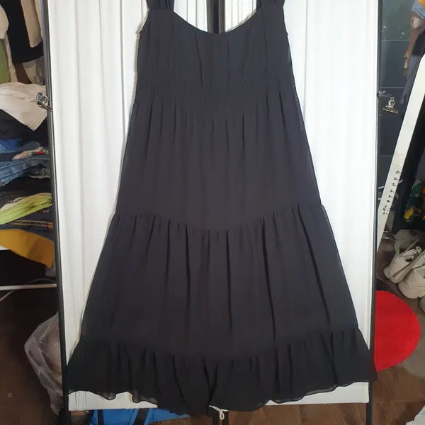 [BUNJANG] Chiffon Black Long Dress - Size 100 / 마스카라 블랙 롱 원피스 100사이즈 2508780