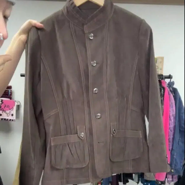 [BUNJANG] Child Magazine Suede Jacket Dark Brown / 차일드매거진 스웨이드 자켓 다크 브라운 카메빈티지 마루빈티지 코이세이오