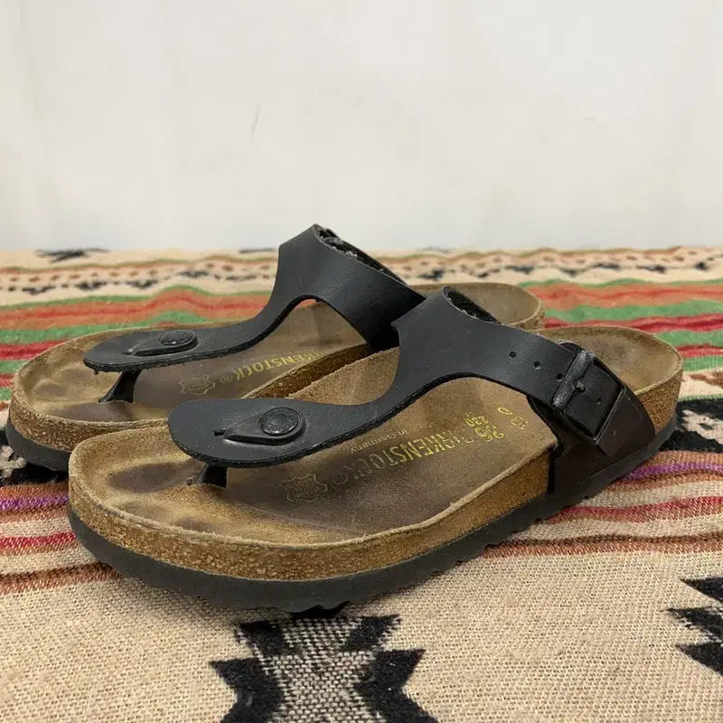 [BUNJANG] Birkenstock Gizeh Black Sandals / 버켄스탁 지제 블랙 샌들 쪼리 슬리퍼 230 X02522