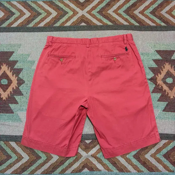 [BUNJANG] Polo Ralph Lauren Chino Shorts Coral Pink / 33inch) 폴로 랄프로렌 포니 로고 반바지 쇼츠 코랄 핑크