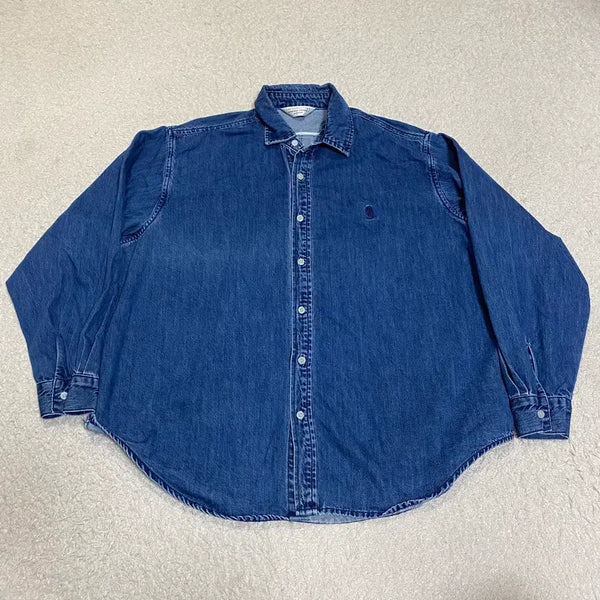 [BUNJANG] LAPOSTERIA Denim Shirt Medium / 라퍼지스토어 데님 셔츠 m