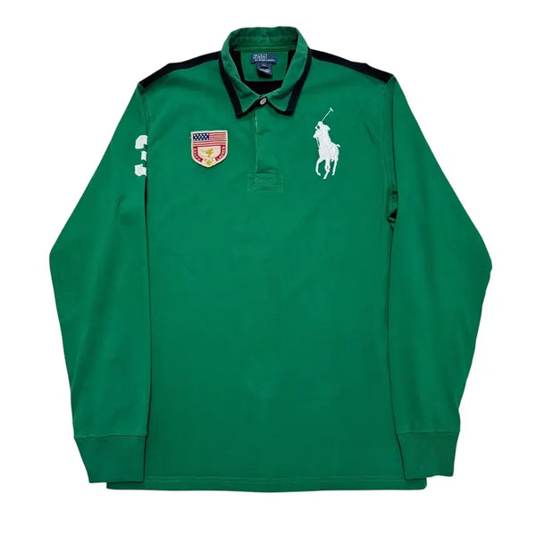 [BUNJANG] Polo Ralph Lauren USA Flag Big Pony Long Sleeve Polo Shirt / 폴로 랄프로렌 성조기 빅포니 긴팔카라티 (No.121)