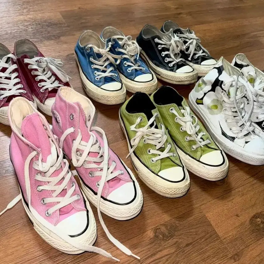 [BUNJANG] Converse Chuck Taylor 1970s High-Top Sneakers (Multiple Colors/Patterns) / 한정판 컨버스 척테일러 1970s 스니커즈 저렴하게 판매합니다 - 핑크 블루 블랙 그린 패턴 하이 빈티지 220