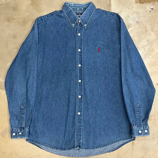 [BUNJANG] Polo Ralph Lauren Denim Shirt Large / 폴로랄프로렌 데님 셔츠 100