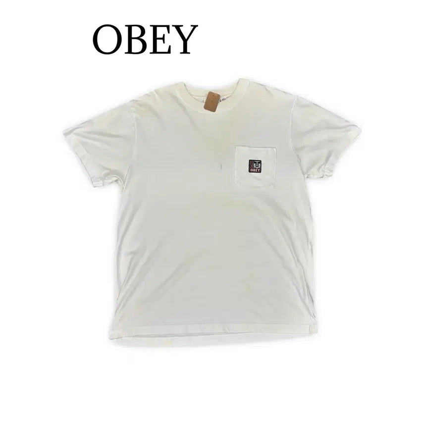 [BUNJANG] OBEY Pocket Short Sleeve T-Shirt / (100) 오베이 포켓 반팔