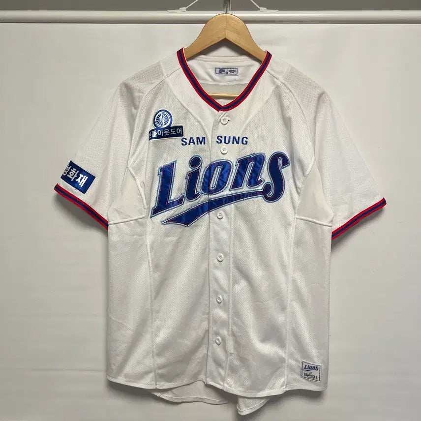 [BUNJANG] Beanpole Samsung Lions Lee Seung-yuop White Baseball Jersey Size 100 / [정품/100] 빈폴 삼성라이온즈 이승엽 화이트 유니폼