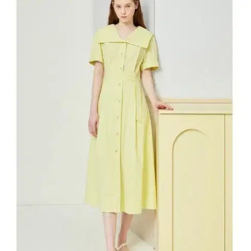 [BUNJANG] JJ JIGOTT Wide Collar Dress / 지고트 JJ JIGOTT 와이드 카라 원피스