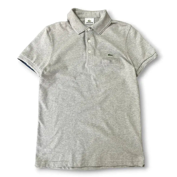 [BUNJANG] Lacoste Grey Collar Short Sleeve T-Shirt Size S / 라코스테 그레이 카라 반팔티 S