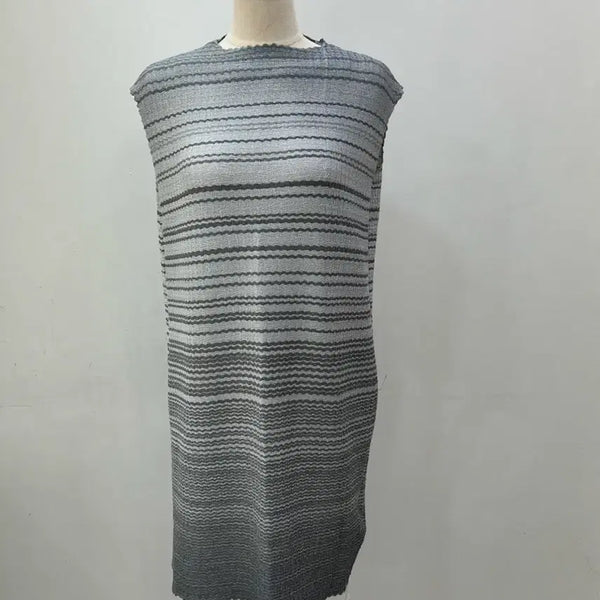 [BUNJANG] Pleats Me Stripe Gradient Dress / (미착용) 플리츠 미 원피스