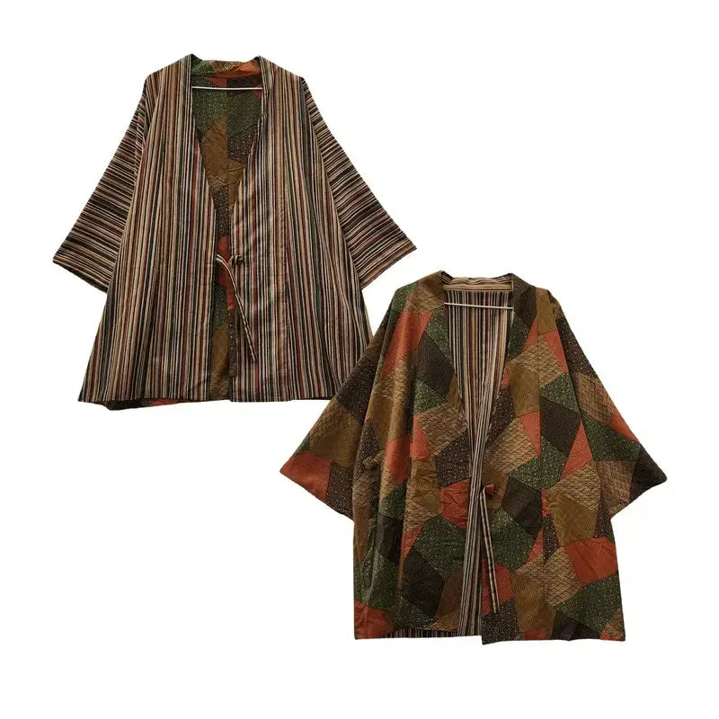 [BUNJANG] Vintage Reversible Yukata Cardigan Jacket / 빈티지 리버시블 유카타 가디건 자켓 F