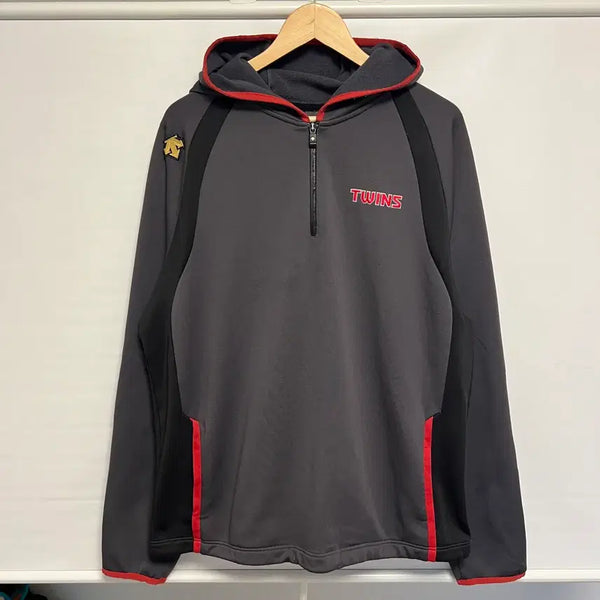 [BUNJANG] LG Twins Descente Training Hooded Half-Zip Sweatshirt / [정품/110] LG트윈스 데상트 트레이닝 후드 반집업