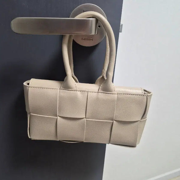 [BUNJANG] Beige Plaid Shoulder Bag / 격자무늬 베이지백 새상품