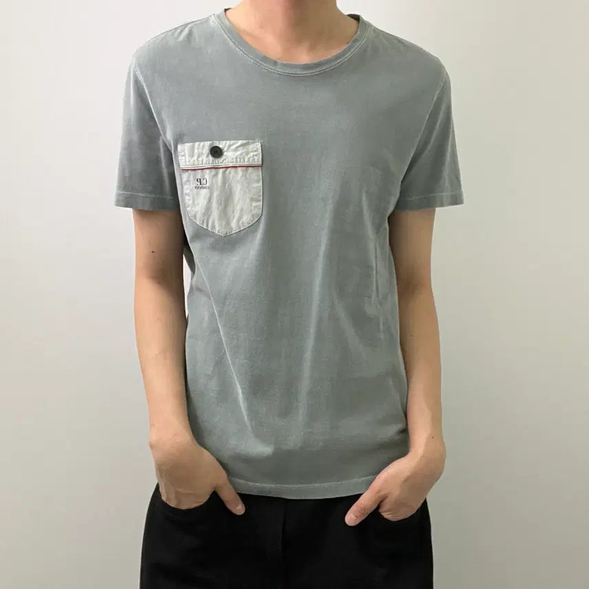 [BUNJANG] CP Company Pocket Logo T-Shirt 95 / CP컴퍼니 포켓 로고 반팔 티셔츠 95