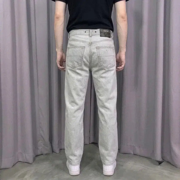 [BUNJANG] Stone Island Vintage Dirty Washing Grey Straight Fit Denim Pants / 정품 빈티지 스톤아일랜드 더티워싱 그레이 스트레이트핏 데님팬츠 (No.129)