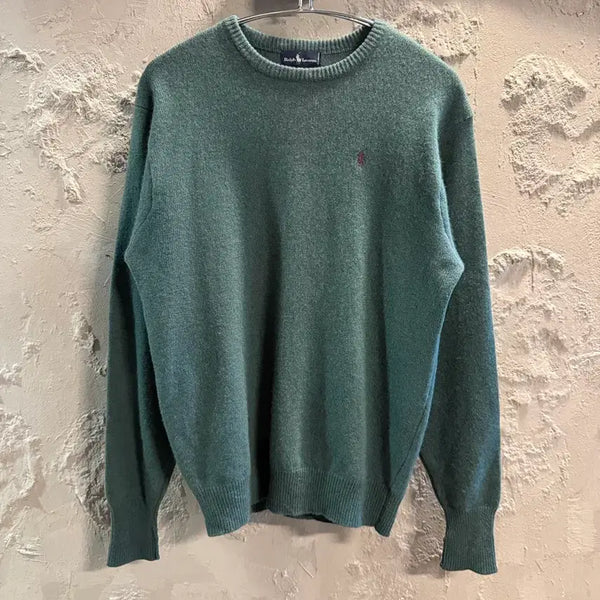 [BUNJANG] Ralph Lauren Wool Knit Sage Green Crewneck Sweater / M 랄프로렌RALPH LAUREN 울 니트 세이지그린